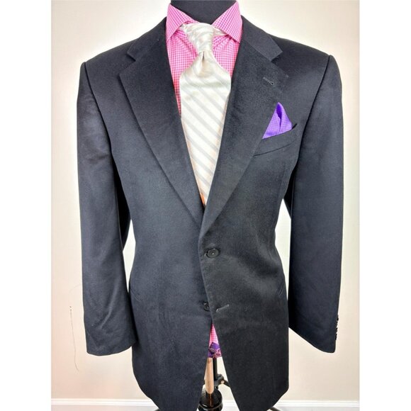 ARMANI Collezioni Modern 2Btn ***100% CASHMERE*** Black Sport Jacket 46 R - Picture 1 of 5